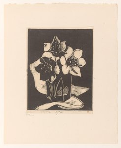 vaso com flores de Cornelia Vreede (signed by artist)