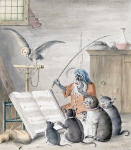 Concerto do Gato (gravura) de Cornelis (after) Saftleven