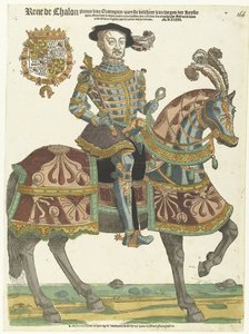 Retrato de René de Châlon a cavalo