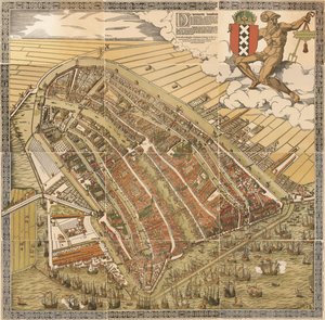O Grande Mapa de Amesterdão em 1544 por Kornelis Antoniszoon... pertencente à quinta parte da história de Amesterdão / por J. Ter Gouw, fotografado segundo o original...