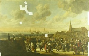 A partida de Carlos II de Inglaterra de Scheveningen, 2 de Junho de 1660