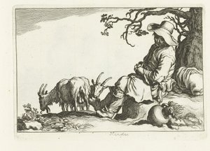 pastor de cabras 16 gravuras de diferentes séries de Cornelis e Frederik Bloemaert (título da série)