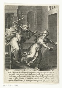 Thomas persegue a tentação A Vida de São Tomás de Aquino (título da série) de Cornelis Boel