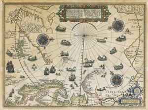 Mapa de Willem Barentsz Terceira Viagem, 1598 de Cornelis Claesz