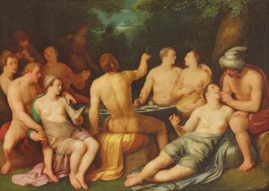 A corrupção do mundo antes do dilúvio, 1619 de Cornelis Cornelisz van Haarlem