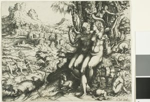 Adão e Eva e a Expulsão do Paraíso de Cornelis Cort