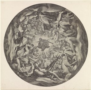 Encontro de Deuses no Olimpo de Cornelis Cort