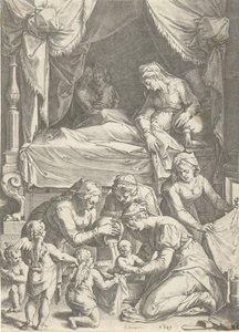 Nascimento da Virgem de Cornelis Cort