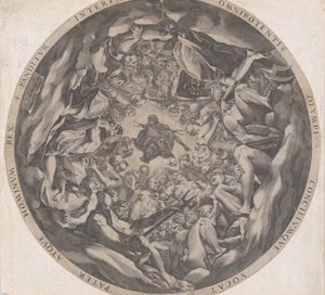 Concurso dos Deuses no Monte Olimpo, 1565. de Cornelis Cort