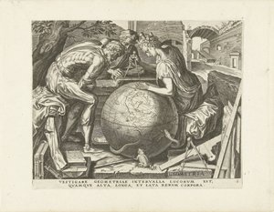 Geometria (Geometria) As Sete Artes Liberais (título da série) de Cornelis Cort