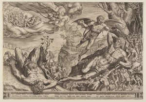 Hércules sitiado por pigmeus de Cornelis Cort