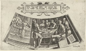 O casamento de Jacob e Leah e o nascimento do seu primeiro filho
A história de Jacob (título da série) de Cornelis Cort