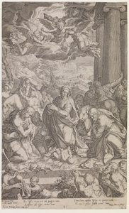 Adoração dos pastores de Cornelis Cort