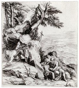 Paisagem com São Jerônimo, século XVI, 1937 de Cornelis Cort