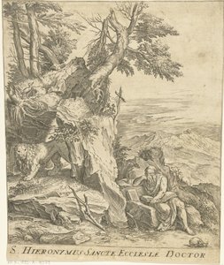 Paisagem com leitura de Hieronymus de Cornelis Cort