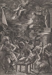 Martírio de São Lourenço, 1571. de Cornelis Cort