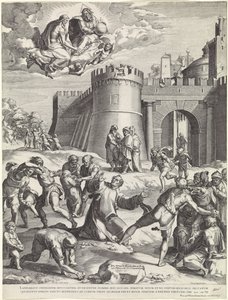 Apedrejamento de Santo Estêvão de Cornelis Cort