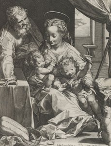 A Sagrada Família, 1577. de Cornelis Cort