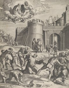 O martírio de Santo Estêvão, 1576. de Cornelis Cort