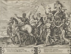 O Triunfo da Inveja, de O Ciclo das Vicissitudes dos Assuntos Humanos, placa 4, 1564. de Cornelis Cort