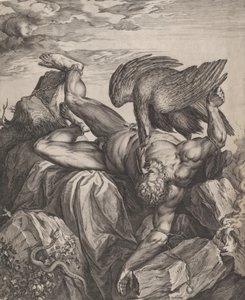 Tityus punido no inferno, 1566. de Cornelis Cort