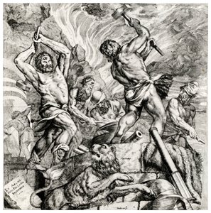 Forja de Vulcans, século XVI, 1937 de Cornelis Cort