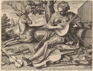 Audição de Cornelis Cort after Frans Floris I