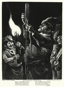 O público expressando sua alegria com a captura de Namur por Guilherme III da Inglaterra de Cornelis Dusart