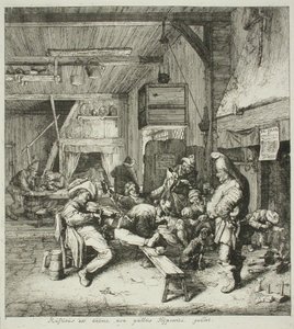 Tocador de violino numa taberna de Cornelis Dusart