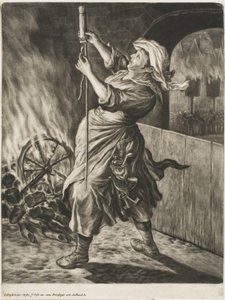 Woman Lighting a Rocket, também chamada Peace Gets Me Going, da Communia Gaudia (A Grande Alegria que se Espalha no Cerco de Namur) de Cornelis Dusart