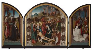 Tríptico com a Lamentação de Cristo de Cornelis Engebrechtsz.