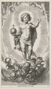 Cristo criança com maçã imperial de Cornelis Galle (I)