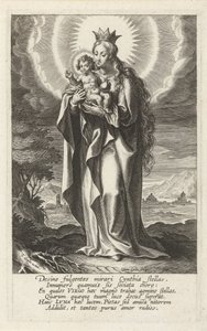 Maria coroada com o filho de Cornelis Galle (I)