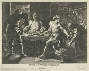 Júpiter e Mercúrio na casa de Philemon e Baucis de Cornelis Galle (I)