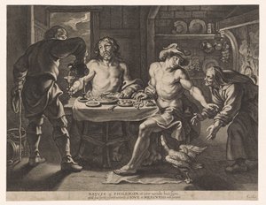 Júpiter e Mercúrio na Casa de Filemon e Baucis de Cornelis Galle (I)