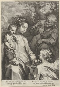 Maria alimenta a criança de Cornelis Galle (I)
