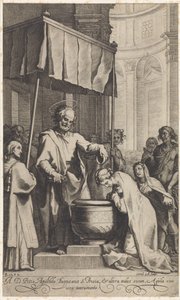 Pedro baptiza Santa Prisca de Roma