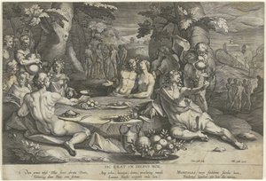 Vida pecaminosa nos dias de Noé Sic erat in diebus Noe (título no objeto) de Cornelis Galle (I)