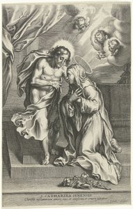Cristo e Santa Catarina de Sena de Cornelis Galle (II)
