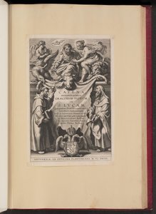 Página de rosto para Balthasar Cordier, Catena Sexaginta Qvinqve Graecorvm Patrvm in S. Lvcam...