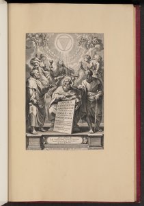 Página de rosto para "Ópera de S. Dionísio, o Areopagita" de Balthasar Cordier