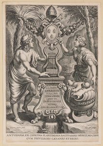 Folha de rosto para M.C. Sarbievsky, Lyricum Livro IV de Cornelis Galle I after Sir Peter Paul Rubens