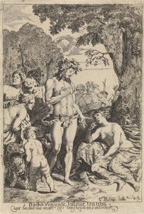 Bacchus troost Ariadne
Bacho Veniente tollitur tristitia (título sobre o objecto) de Cornelis Holsteyn