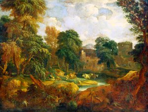 Paisagem da Flandres, século XVII ou início do século XVIII
