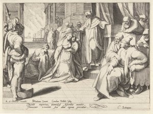 Ester diante de Assuero de Cornelis Jacobsz. Drebbel