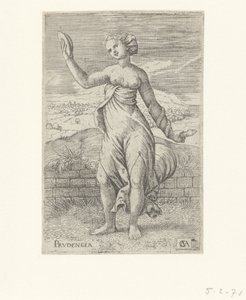 Prudência
Prudência (título sobre o objecto)
As virtudes (título da série) de Cornelis Massijs