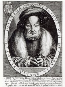 Retrato de Henrique VIII, gravado por Peter Isselburg, 1646
