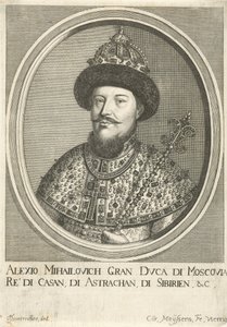 Retrato do czar Alexis I Mikhailovich da Rússia 1629-1676, 1670 de Cornelis Meyssens