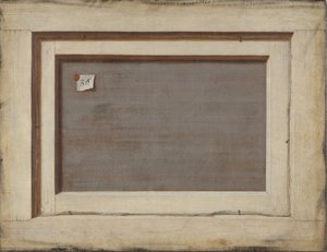 Trompe loeil. O reverso de uma pintura emoldurada, 1668-1672