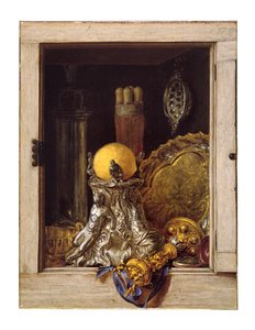 Prataria num Armário Aberto (óleo sobre tela) de Cornelis Norbertus Gysbrechts